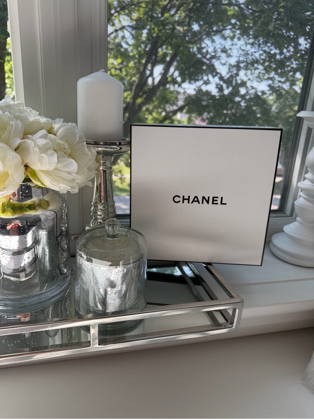 CHANEL White Box with Black Logo